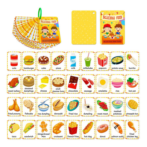 Tarjetas Flash De Alimentos Para Aprendizaje Temprano,