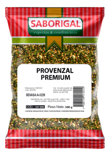 Especias Povenzal X 500 Gr Saborigal