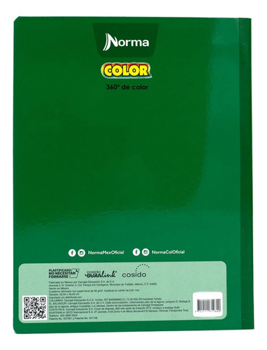 5 Libreta Norma Profesional Cosida 360 Color 100h A Elegir