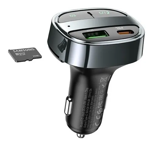 Cargador De Auto A Usb-a Usb Tipo C Disco U Carga Rápida