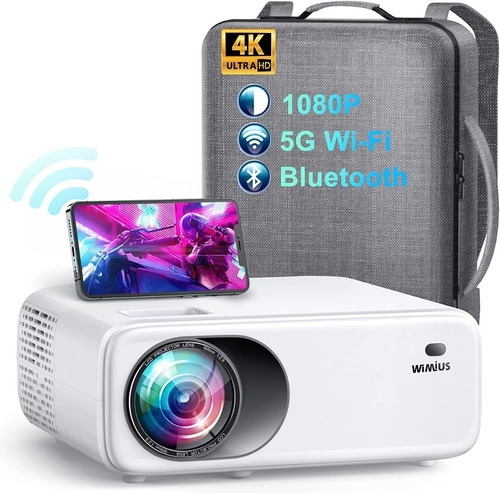 Proyector Full Hd 4k Bluetooth Wifi 5g 400lum Ansi Wimius W6