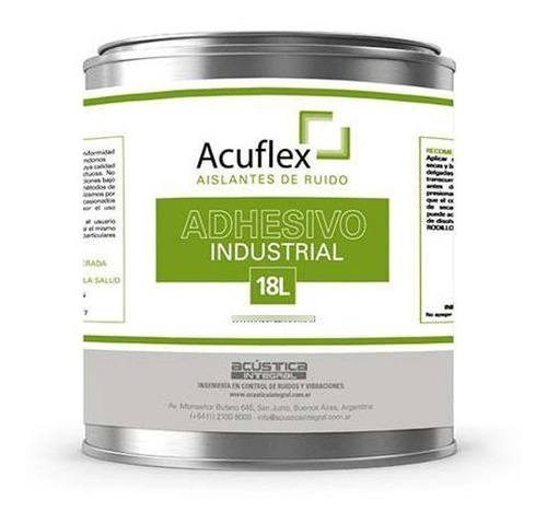Cemento De Contacto Adhesivo X 18l Acuflex (calidad Prof.) 