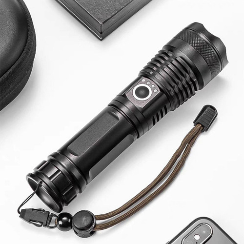 T9 Lanterna Tática Led Recarregável Ex Decor A Mais Potente Zoom Xhp50 Luz Branco A Prova D'agua