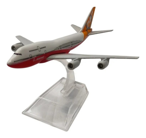 Avião Miniatura Boeing 747-8 Metal 15cm