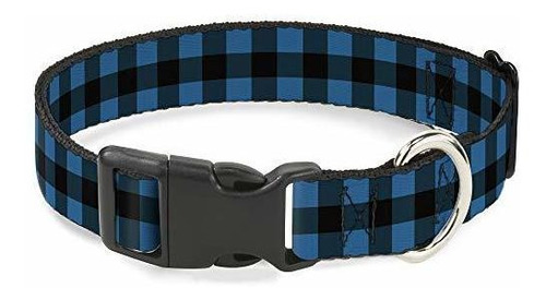 Cat Collar Breakaway Buffalo Plaid Black Turquoise 8 To 12 I