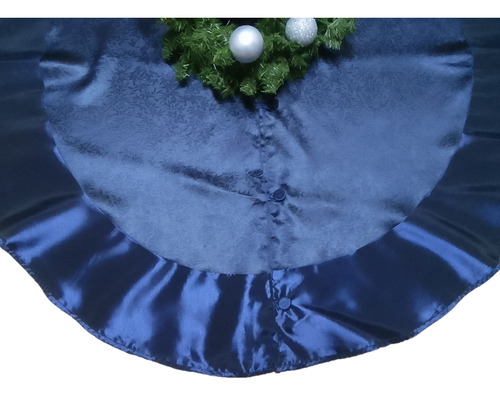 Pie De Árbol Navideño De 120 Cm Azul Marino