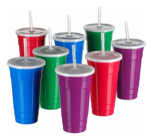  Juego De 8 Vasos Party Cup Set 946ml 32oz Color Multicolor