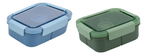 Contenedor Lunch Para Alimentos Escolar 1.3 Litros Color Verde Musgo