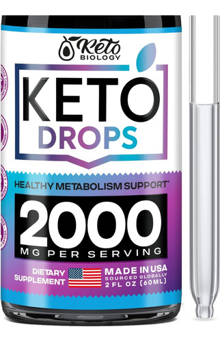 Keto 2000mg Gotas Con Cetonas Exógenas Bhb Fabricadas En Usa