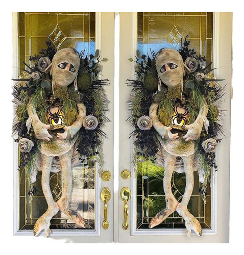 Corona Grande De Halloween Con Forma De Momia For Decoració