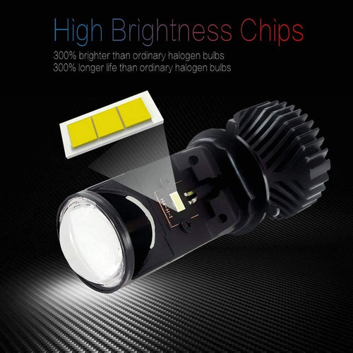 Imagen 5 de 6 de Kit Led Premium H4 , Proyector Lupa 16 Mil Lumenes Csp