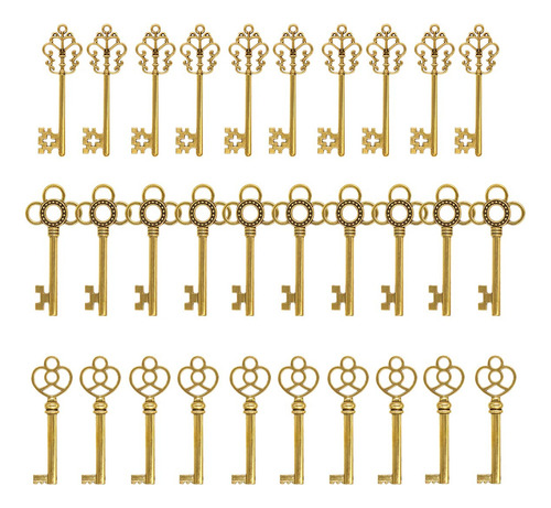 Mixed Set Of 30 Large Skeleton Keys - Set Of 30 Keys