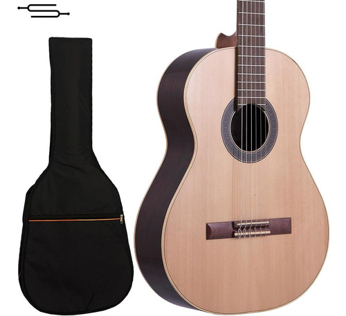 Guitarra Criolla Fonseca 50 Clasica Superior Nogal + Funda