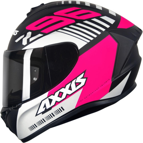 Capacete Axxis Draken Z96 Matt Black/ Pink/ White