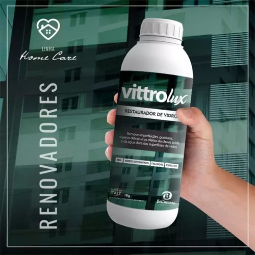 Kit 6 Vittrolux Remove Gorduras Sujeiras Superfície De Vidro