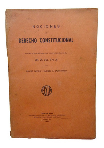 Adp Nociones De Derecho Constitucional Dr. A. Del Valle