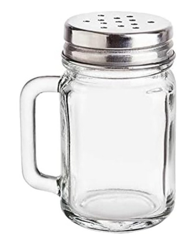  Salero Mason Jar Vidrio Tapa De Acero Inoxidable 24 Piezas