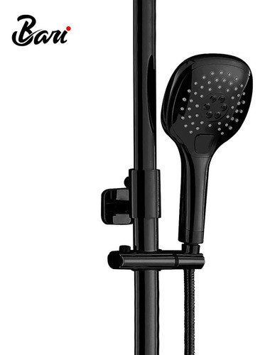 Set De Ducha Foglia Matte Black Marca Bari