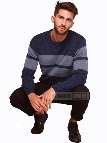 Sweater Hombre Saco Pullover De Lana Cuello Redondo Kierouno