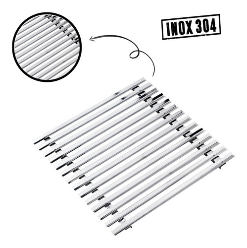Grelha P/churrasco 42x41 Tipo Parrilla Em Inox 304