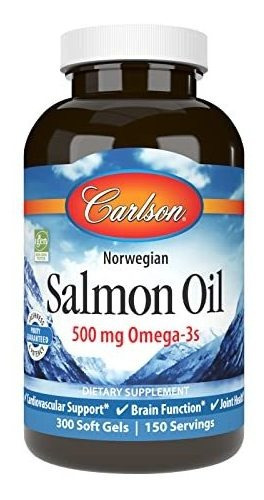 Aceite De Salmón Noruego 500mg Omega-3 - 300 Cápsulas.