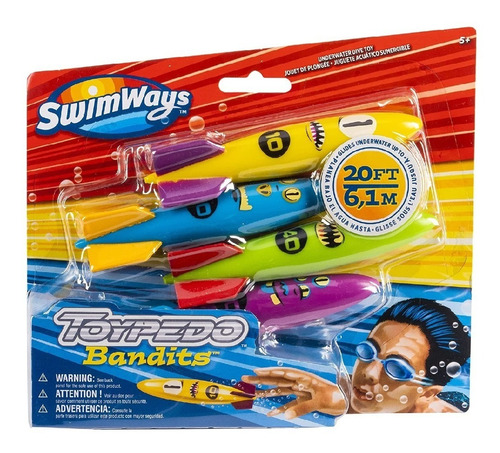 Swimways Toypedo Bandits Torpedos Sumergibles X4