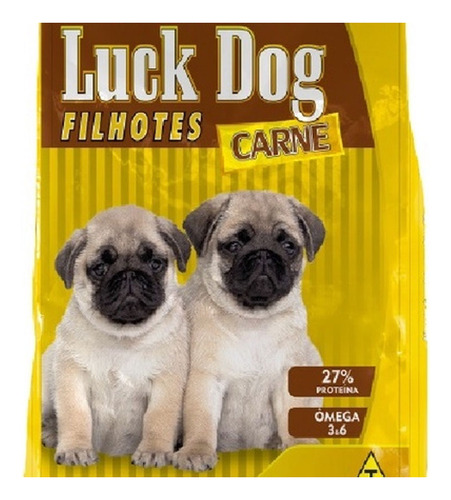 Ração Para Cachorro Filhote Luck Dog Junior Carne 27% 10 Kg