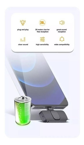 Imagen 2 de 6 de Micrófono Lavalier Solapa Inalámbrico Lightning K9