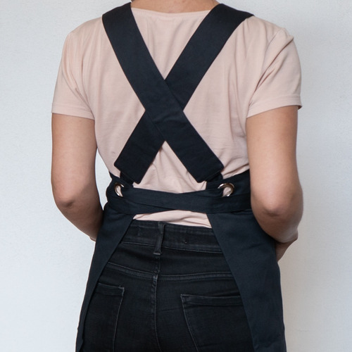 Imagen 2 de 10 de Delantal Gastronomico De Cocina Gabardina Regulable Unisex
