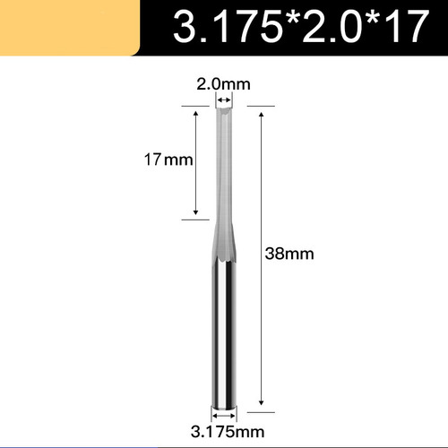 4x Fresa 2mm X 17mm Fresa Cnc De Usinagem Direta