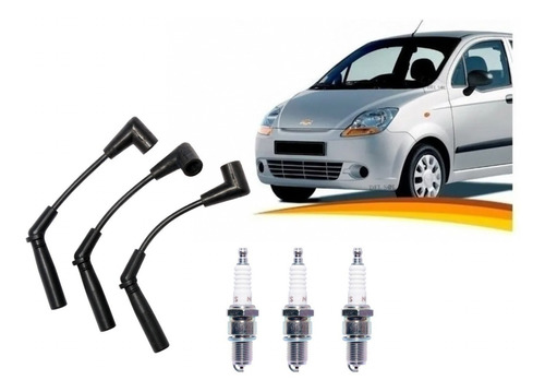 Cable Bujias Chevrolet Spark Gt 0.8 2014 - 2016 + 3 Bujias 