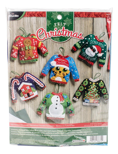 Bucilla Buc Felt Kits 6 Orns Ugly Sweaters