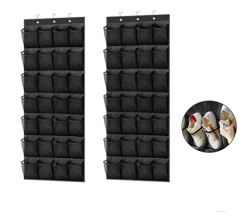 Zapatera Para Puerta De 28 Compartimentos Colgante 2pcs