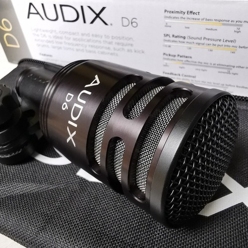 Microfone Dinâmico Audix D6 Cor Preto