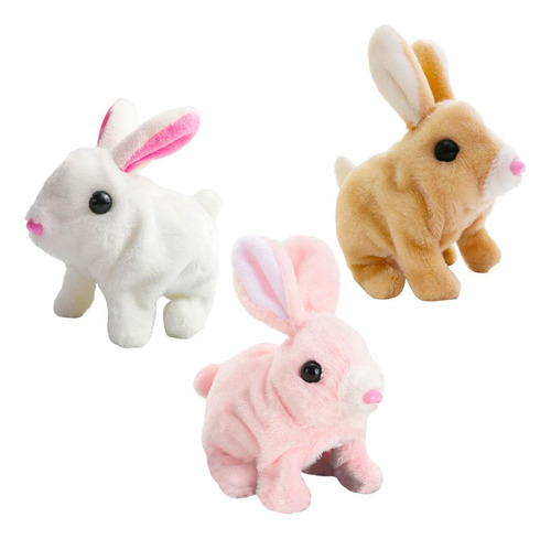 3 Piezas Flurfy Rabbit Toy Simulation Display Juguete De