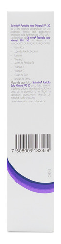 Skinvita Protector Solar Mineral Fotoprotección Fps30 50g