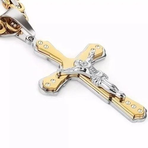 Crucifijo Collar Religioso + Elegante Cadena Trenzada