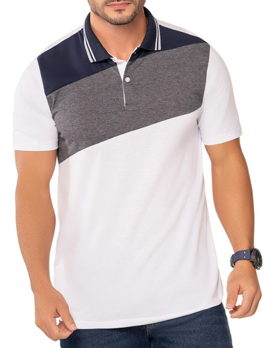 Camiseta Polo Ivan Blanco Para Hombre Croydon