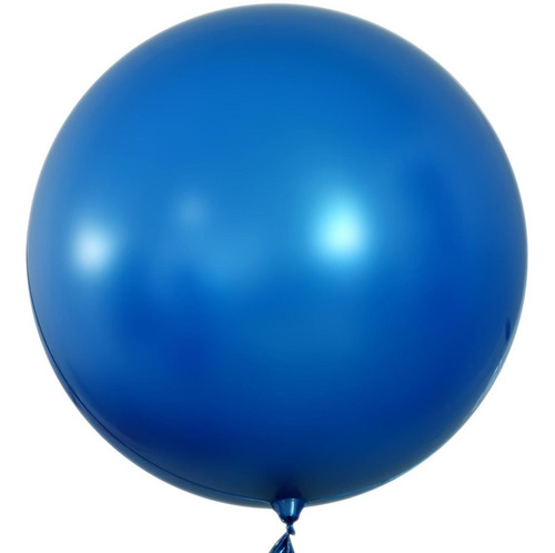 Balão Bubble Cromado Metalizado Azul - 24 Polegadas