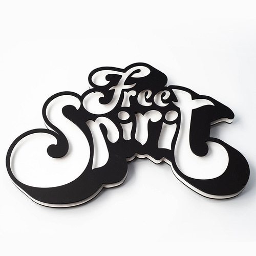 Cuadro Decorativo En Madera Calada Frases Free Spirit