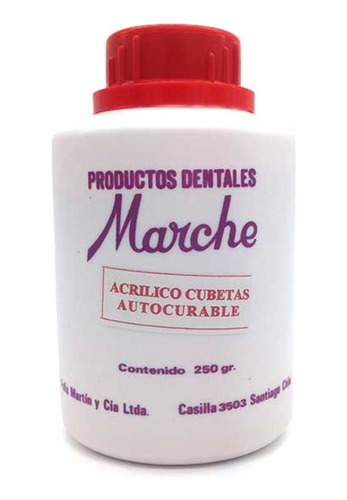 Acrílico Para Cubetas Marché Autocurado 250 Grs. Santiago   