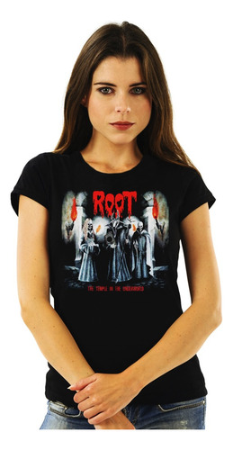 Polera Mujer Root In The Temple Of The Underworld Metal Impr