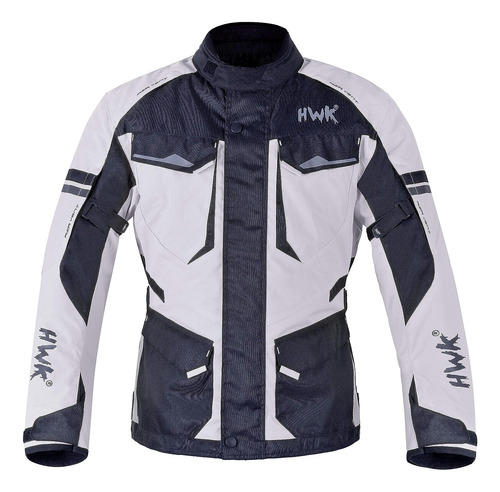 Chaqueta De Protección Para Motociclista Hwk L Gris Claro