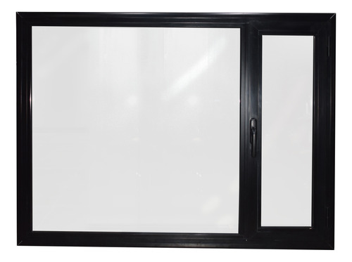 Ventana Patagonica Modena 180x150 1 Raja Negro Vidrio 4mm