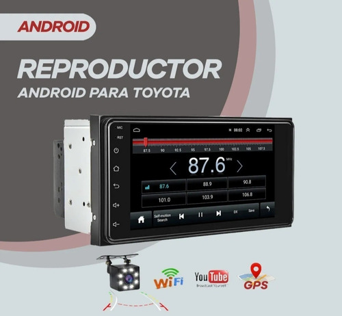 Radio Reproductor Pantalla Dvd Toyota Android Bluetooth Usb 
