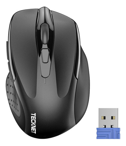 Mouse Inalambrico Teck Net Pro Usb Ergonomico Negro