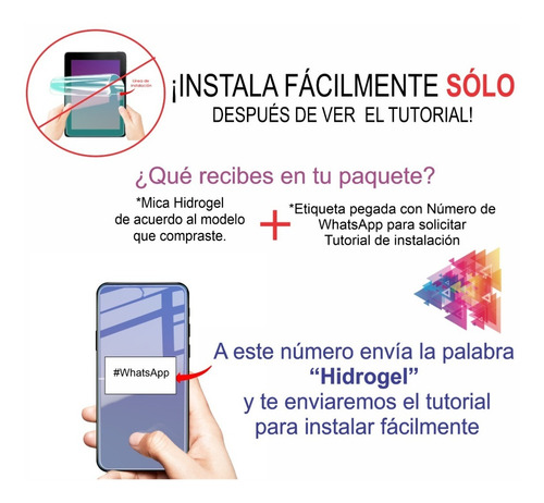 Mica Hidrogel Filtra Luz/ideal Uso Con Funda/no Cristal