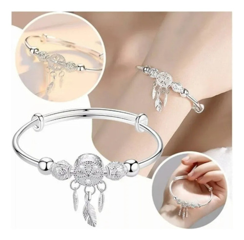 Jy Pulsera Ajustable Dreamcatcher Con Diseño De Plumas