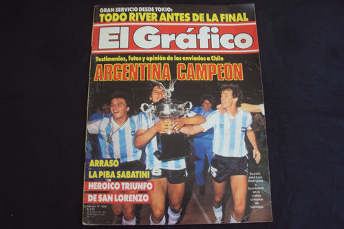 Revista El Grafico # 3505- Tapa Argentina Campeon 