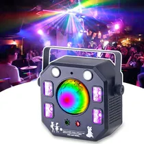 Comprar Luz de escenario LED globo led láser strobo Golden Sun 4 em 1 220V luces color luces de escenario led rgb
